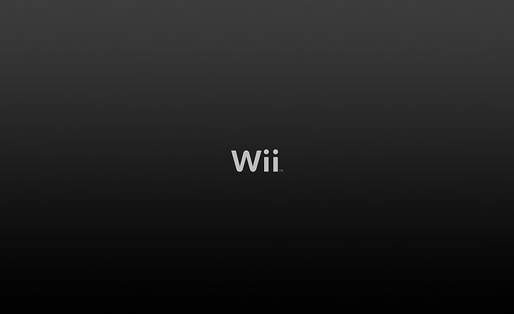 Dark Wii, Nintendo Wii logo, Aero, Black, black background, copy space