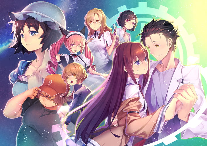 anime, Steins;Gate, Makise Kurisu, Okabe Rintarou, Rintaro Okabe, HD wallpaper