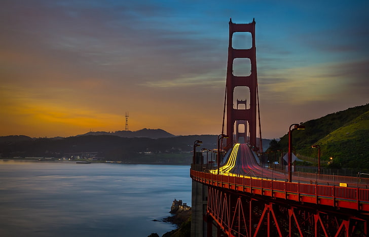 Golden Gate, bridge, San Francisco Bay, long exposure, Golden Gate Bridge, HD wallpaper