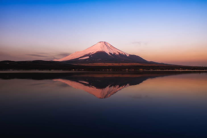 landscape photo of mountain and body of water, Ring, Mt. Fuji, HD wallpaper
