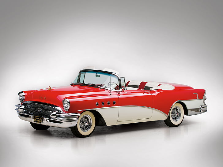 1955, buick, convertible, luxury, retro, roadmaster