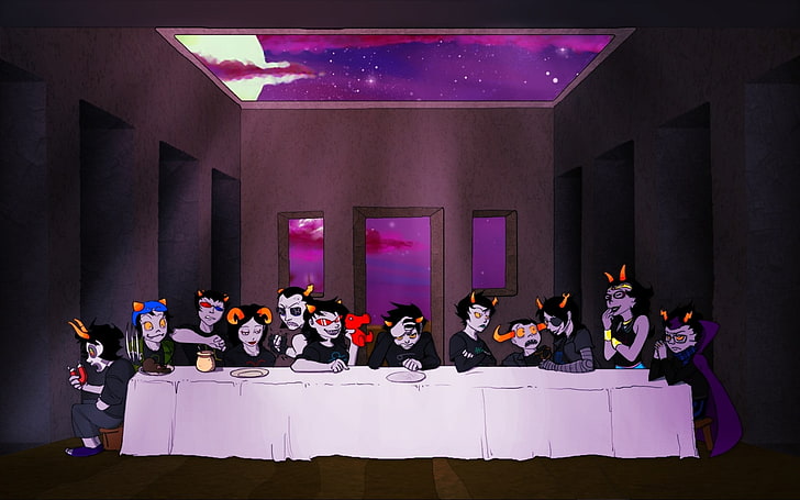 Homestuck, crowd, group of people, large group of people, women
