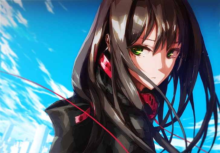 black long-haired anime character illustration, Shibuya Rin, long hair, HD wallpaper