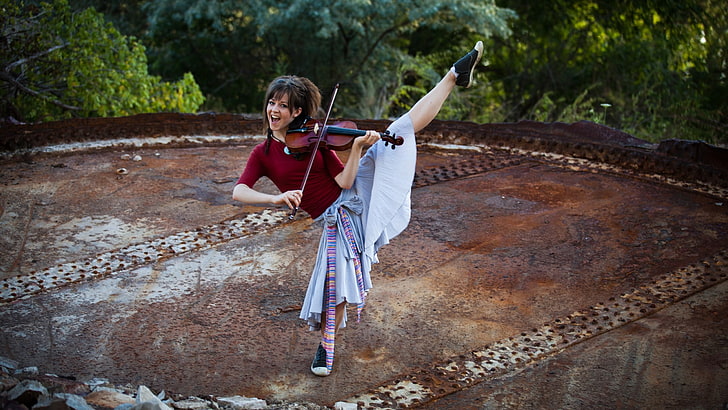 Lindsey Stirling, violin, women, musician, one person, real people