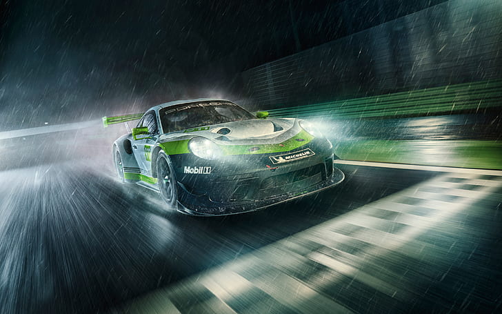 2019 Porsche 911 GT3 R, racing, HD wallpaper