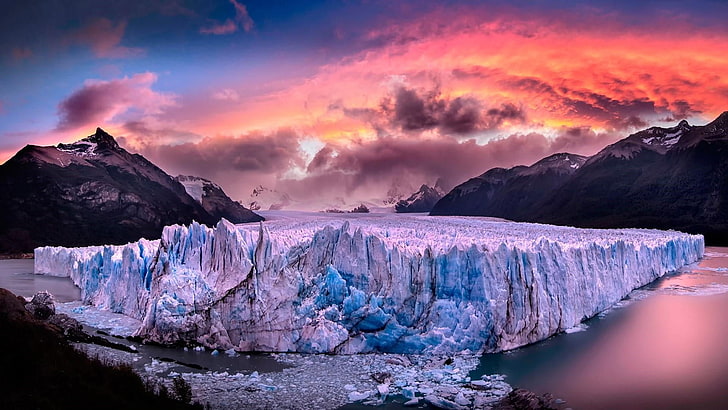 fjord, perito moreno glacier, patagonia, andes, austral andes, HD wallpaper