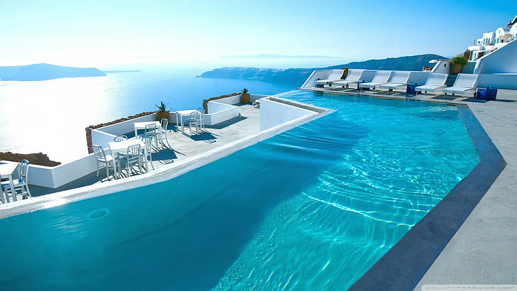 swimming pool, water, sea, luxury, nature, nautical vessel, HD wallpaper