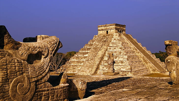 Chichen Itza In Mexico, aztec temple, architecture, landmarks, HD wallpaper