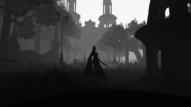 bayonetta 4k awesome hd, real people, silhouette, architecture, HD wallpaper