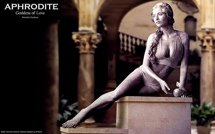 beautiful living Aphrodite Goddess of Love People Models Female HD Art