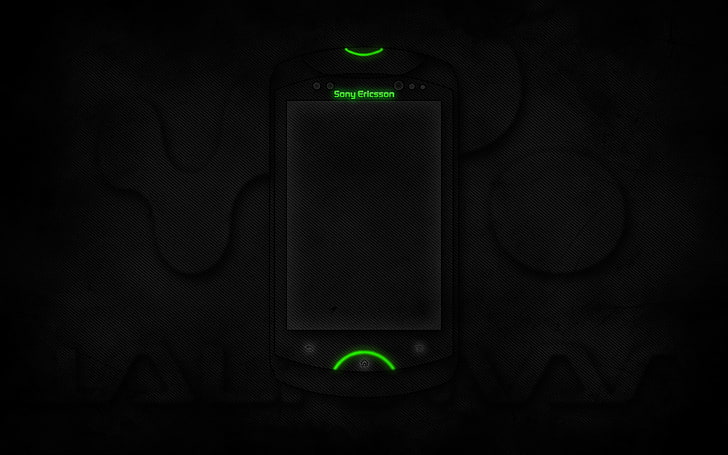 black Sony Ericsson smartphone, pda, green, technology, telephone