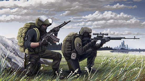 Wallpaper art, soldiers, special forces, contract wars, BEAR, USEC