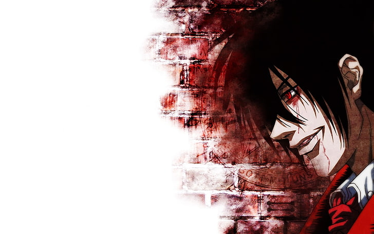Alucard poster, Hellsing, architecture, one person, real people