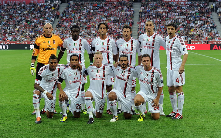 AC Milan Team Picture, soccer, star, italy, milano