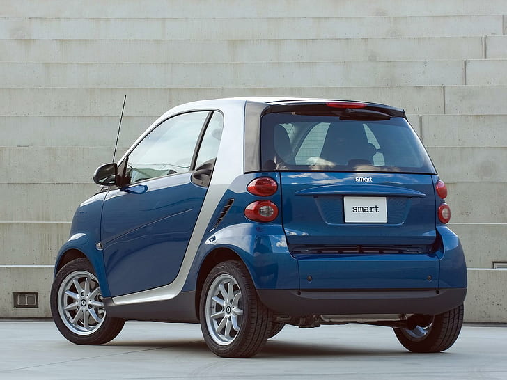 Smart Fortwo Passion Coupe 2008, blue, cars