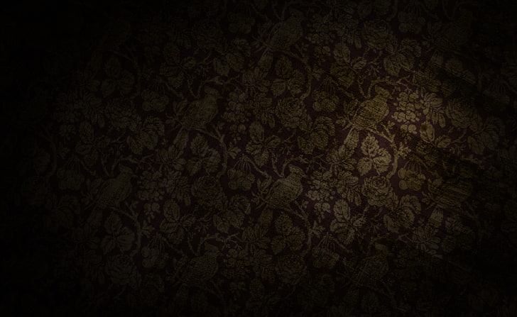Old Dark Background, brown and red floral textile, Artistic, Grunge, HD wallpaper