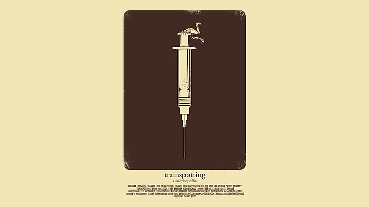 gray syringe poster, movies, Trainspotting, studio shot, no people
