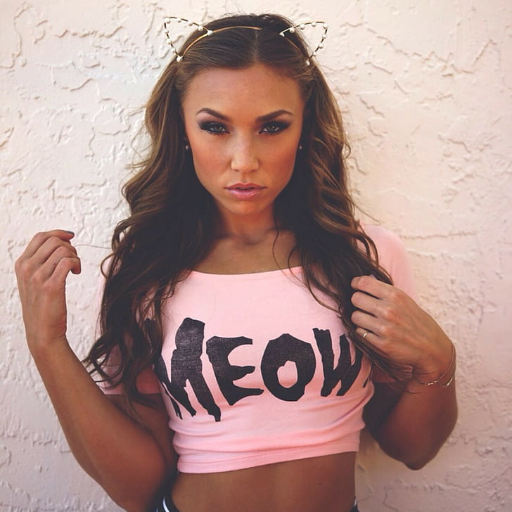 Nicole Mejia, women, model, front view, hair, long hair, one person
