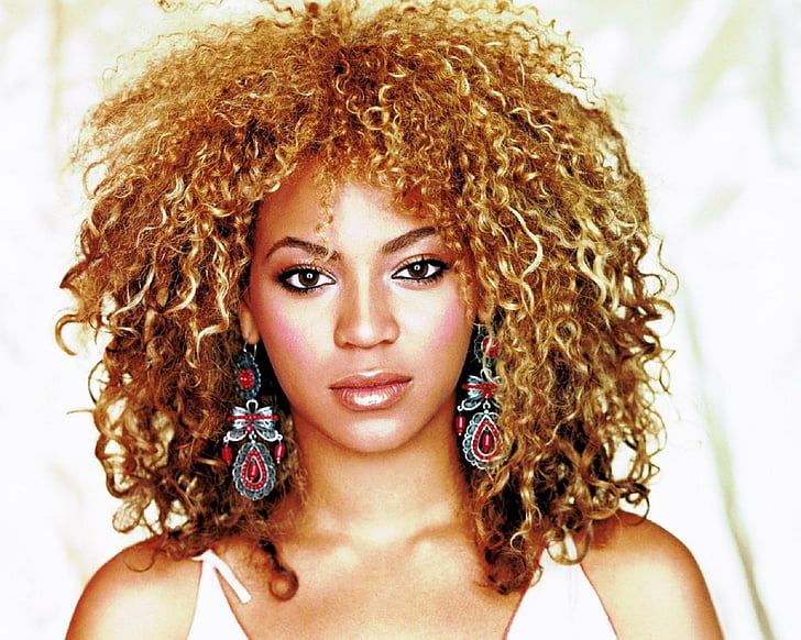 Singers, Beyoncé, portrait, curly hair, hairstyle, women, headshot, HD wallpaper
