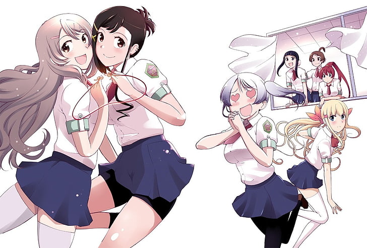 Candy Boy, anime girls, Yukino Sakurai, Kanade Sakurai, Kamiyama Sakuya, HD wallpaper