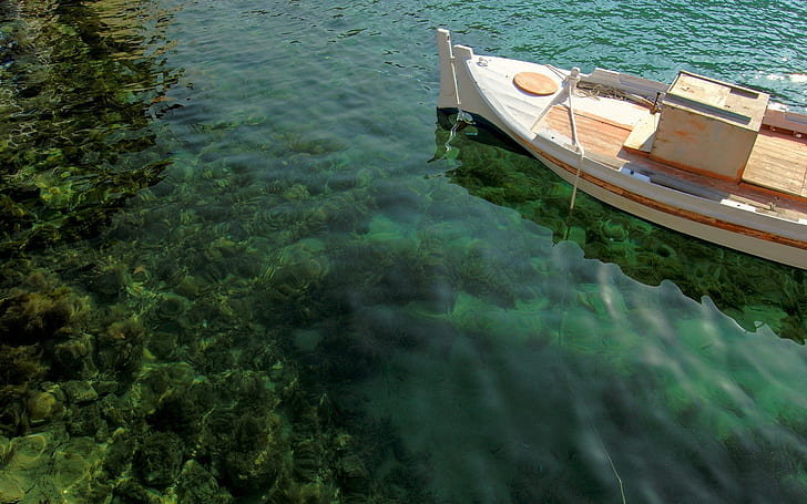 boat, sea, HD wallpaper