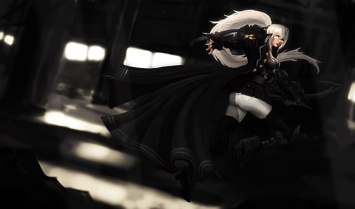 white-haired woman anime character wallpaper, League of Legends