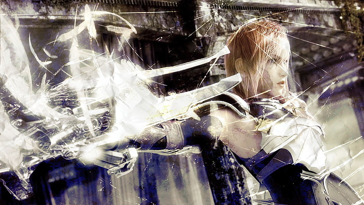 blonde haired female anime character digital wallpaper, Final Fantasy XIII