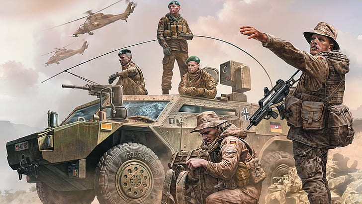 Bundeswehr, German military men, Present day, Modern German army, HD wallpaper