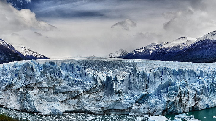 landscape, glaciers, nature, mountains, cold temperature, ice, HD wallpaper