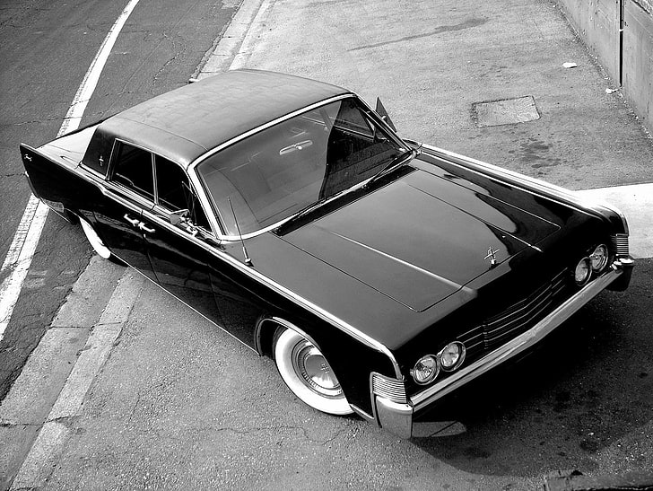 Lincoln, Lincoln Continental, Black & White, Car, HD wallpaper