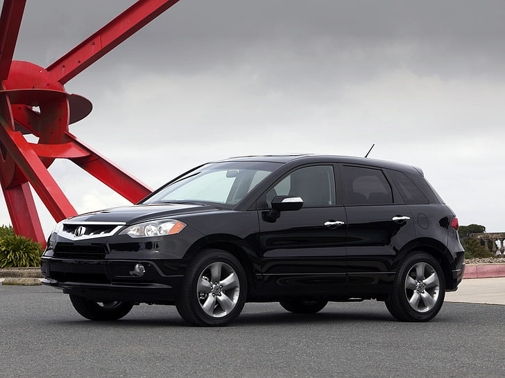 black 5-door hatchback, acura, rdx, side view, style, cars, sky, HD wallpaper