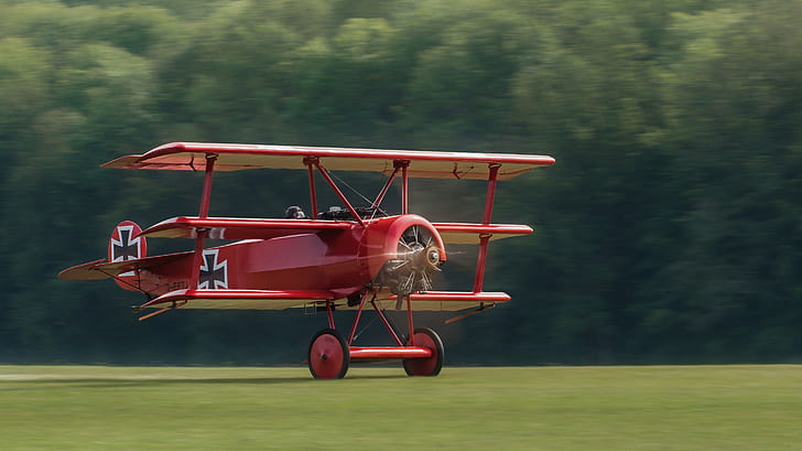 Fokker Dr. I, The red Baron, 1917, Triplane, Of the air force of the German Empire, HD wallpaper