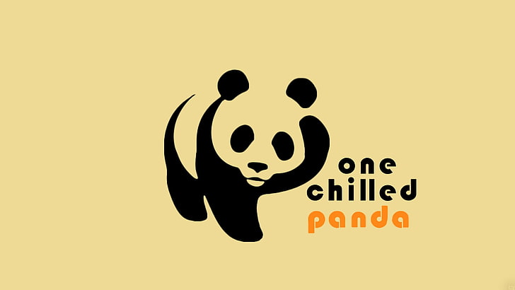 panda, chillstep, one chilled panda, minimalism, artwork, animals, HD wallpaper