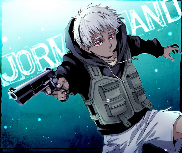  Fondo de pantalla HD personaje de dibujos animados de hombre de pelo blanco, Jormungand, chicos de anime, pistola