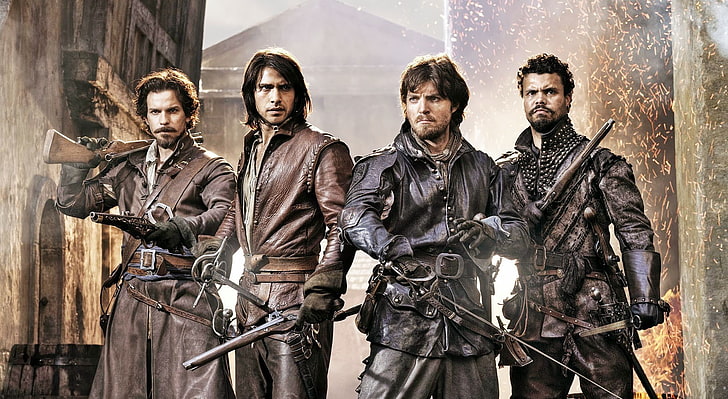 The Musketeers Cast, men's black and brown leather jackets, Movies, HD wallpaper