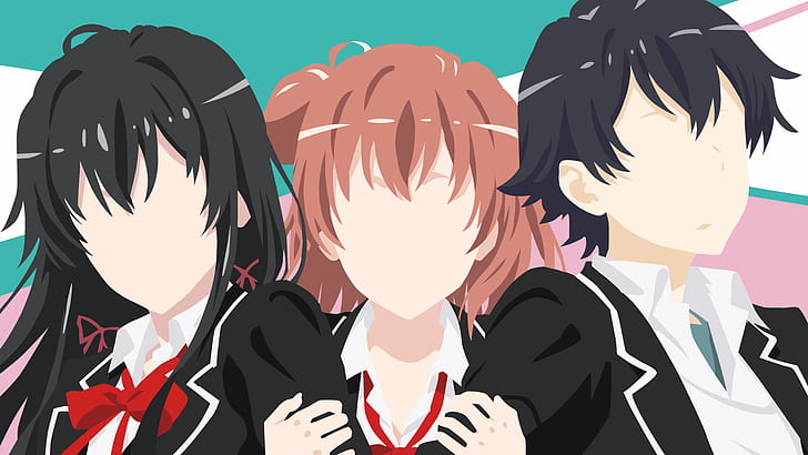 Anime, My Teen Romantic Comedy SNAFU, Hikigaya Hachiman, Yui Yuigahama, HD wallpaper