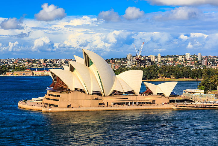 architecture, lake, city, Sydney, Sydney Opera House, Australia, HD wallpaper