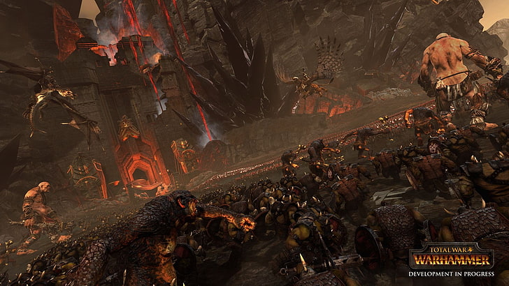 Total War Warhammer digital wallpaper, Total War: Warhammer, orcs, HD wallpaper