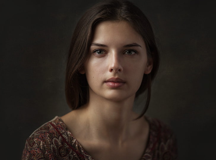 Dmitry Butvilovsky, women, model, face, portrait, headshot, HD wallpaper