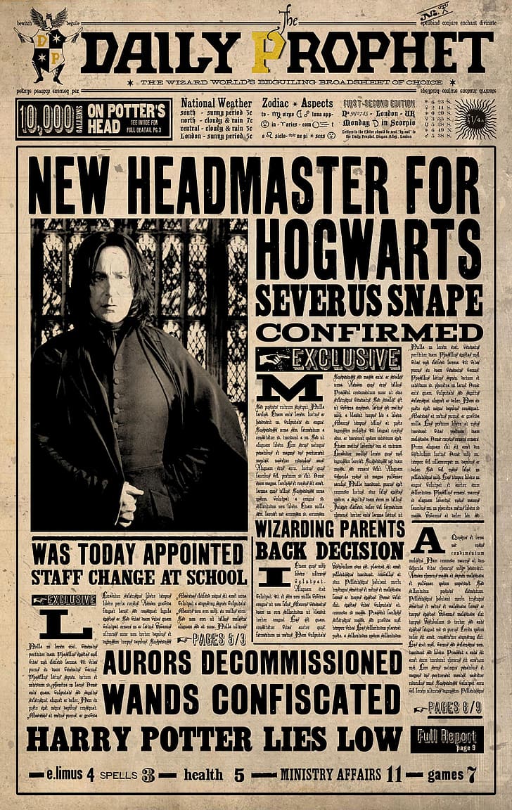 Harry Potter, Severus Snape, HD wallpaper