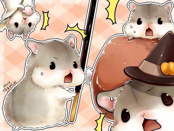 Japanese plastic Hamtaro hamster cartoon character from the Ham-Ham gang,  hamster. Anime figures. Anime figure against white background Stock Photo -  Alamy