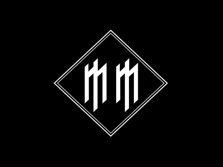 black background, logo, marilyn manson, minimalism, monochrome