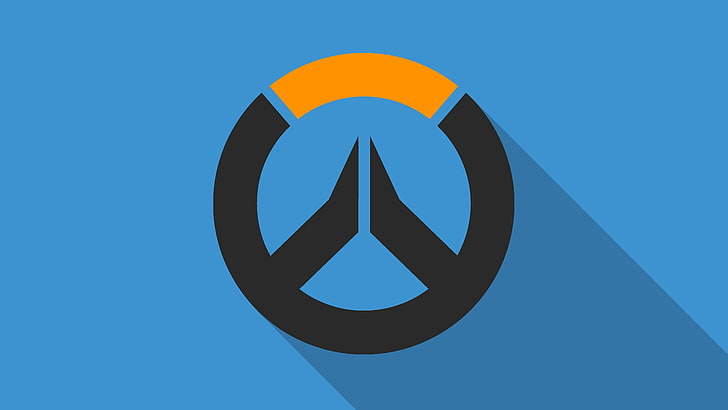 Overwatch logo, video games, blue, communication, sign, symbol, HD wallpaper