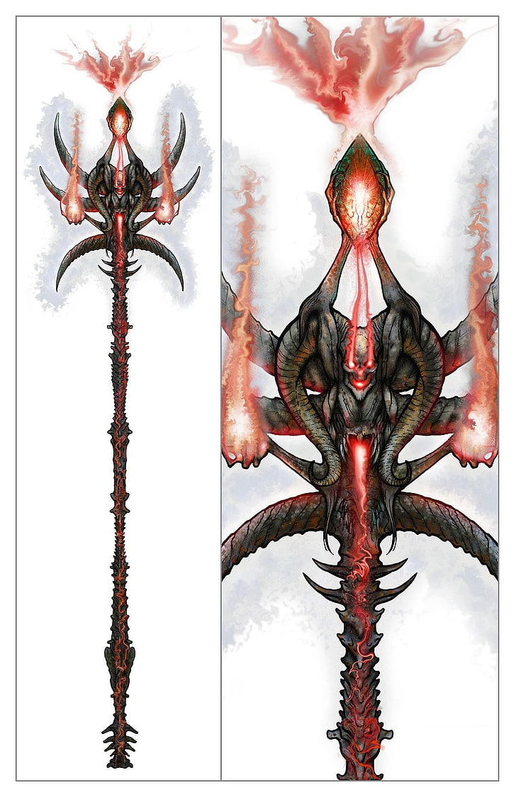 fantasy art, weapon, fantasy weapon, indoors, art and craft