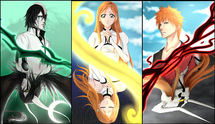 Bleach Anime Art with Two Powerful Characters