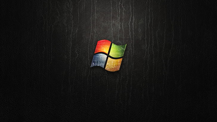 Hd Wallpaper Leather Abstract Black Windows 7 Microsoft Windows Logos 19x1080 Technology Windows Hd Art Wallpaper Flare