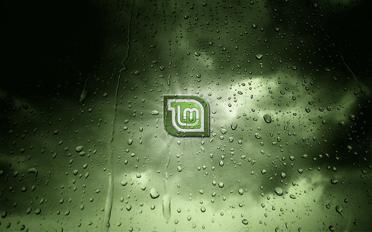 green and white digital wallpaper, Linux, Linux Mint, GNU, wet HD wallpaper