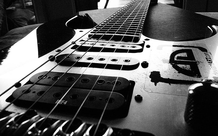 black and white music desktop electric guitars picture 1280x800  Entertainment Music HD Art