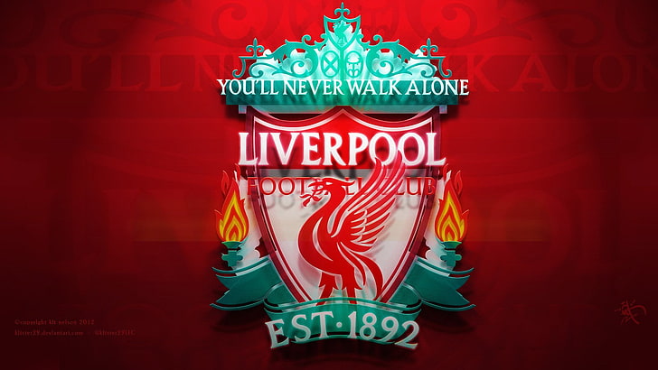 Liverpool logo, Soccer, Liverpool F.C., text, red, communication, HD wallpaper