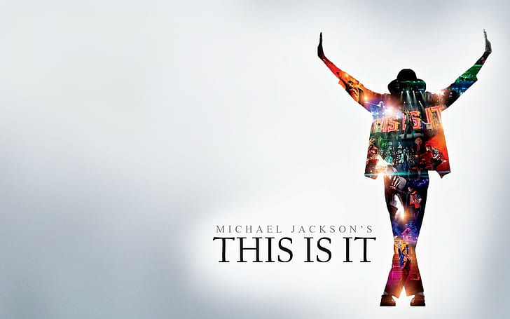 Michael Jackson, silhouette, movies, simple background, HD wallpaper